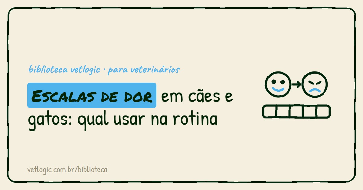 Escalas de dor em cães e gatos: qual usar na rotina